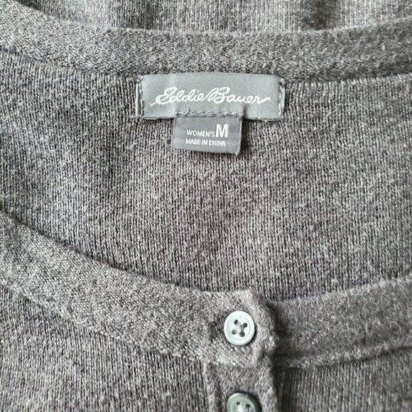 Eddie Bauer Women’s Grey Lightweight Crew Neck Pullover Sweater  – Size Medium - Picture 2 of 13